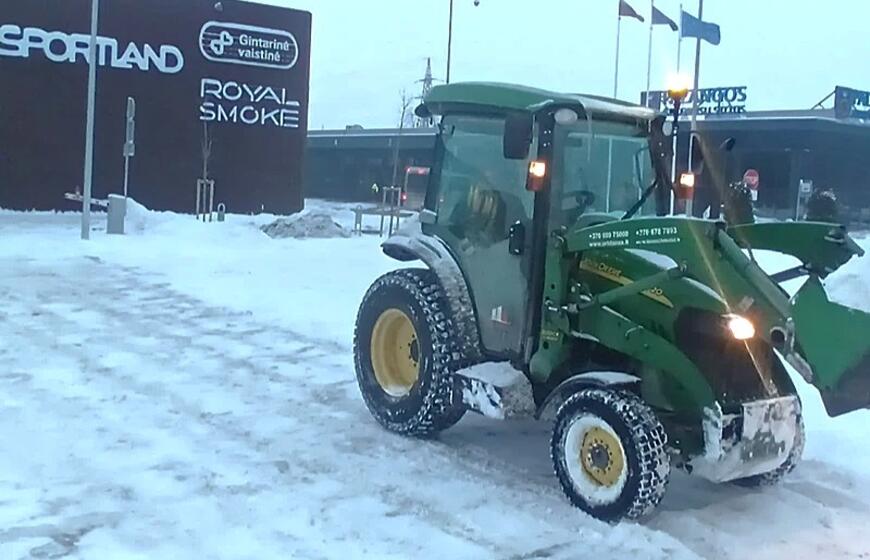 Sniego valymas Kretingoje