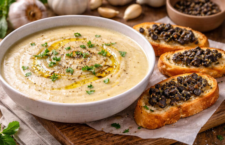 česnakinė-bulvių sriuba