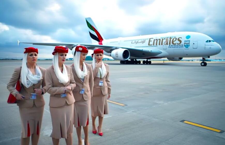 Stiuardesės prie lėktuvo