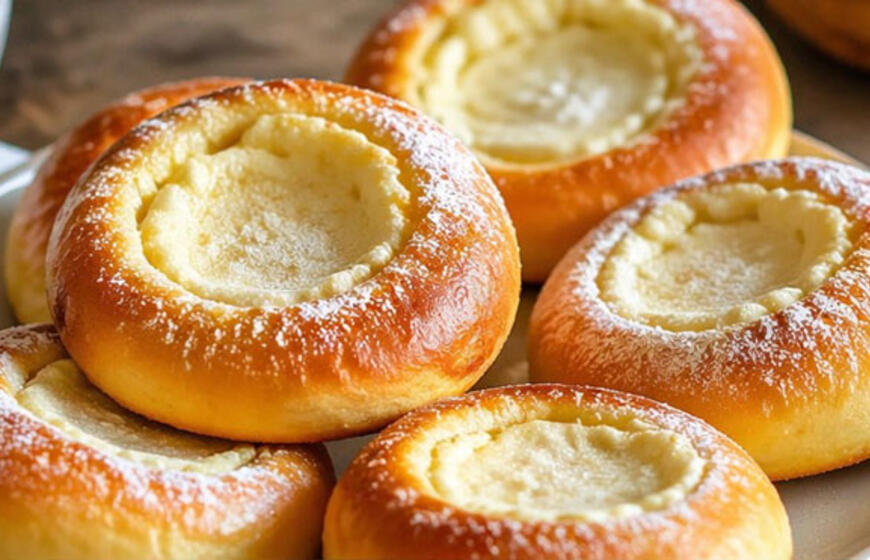 iš varškės ir kiaušinių tobulos bandelės