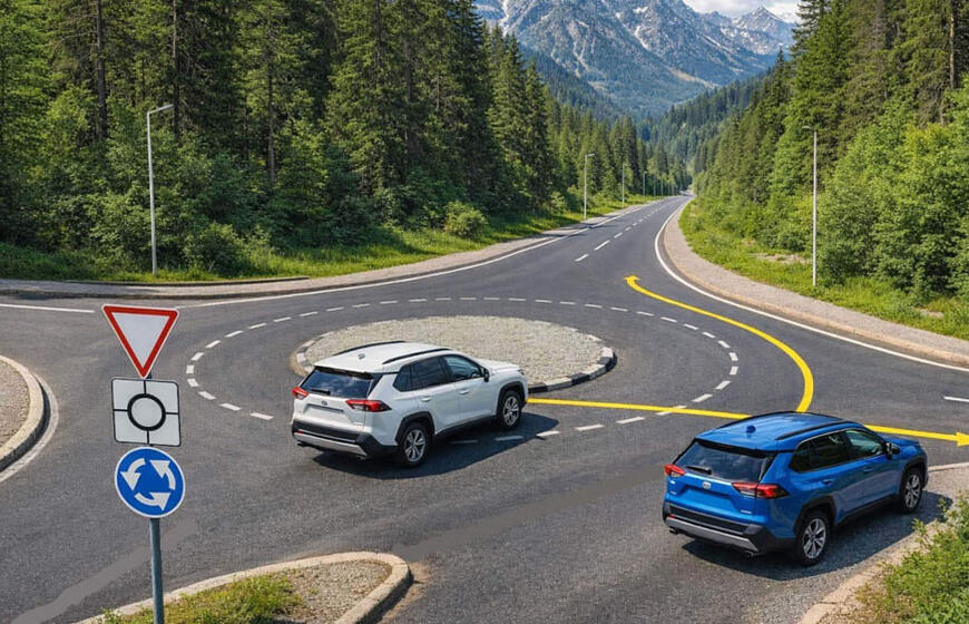 Kas pagal taisykles turi pravažiuoti pirmas išvažiuojant iš žiedinės sankryžos?