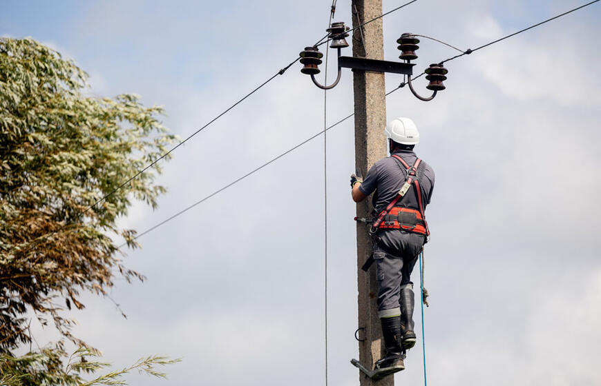 Elektros tinklai, darbininkas