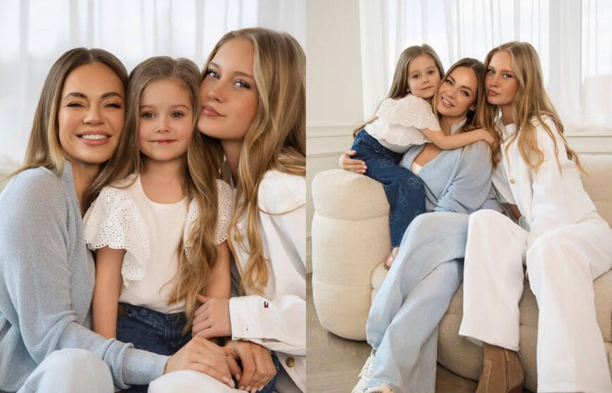 Ingrida Martinkėnaitė parodė ūgtelėjusias lyg du vandens lašai į ją panašias dukras