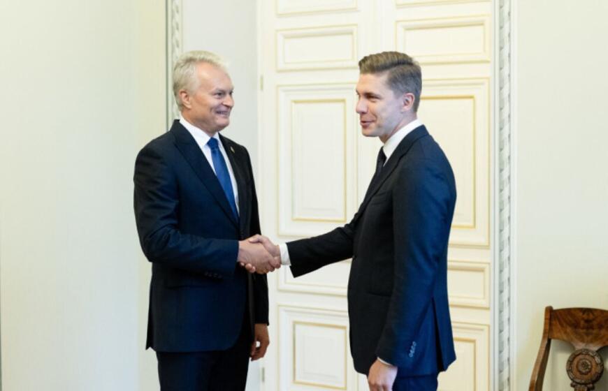 Prezidentas Gitanas Nausėda trečiadienį susitiks su kandidatu į ministrus pirmininkus Mindaugu Sinkevičiumi