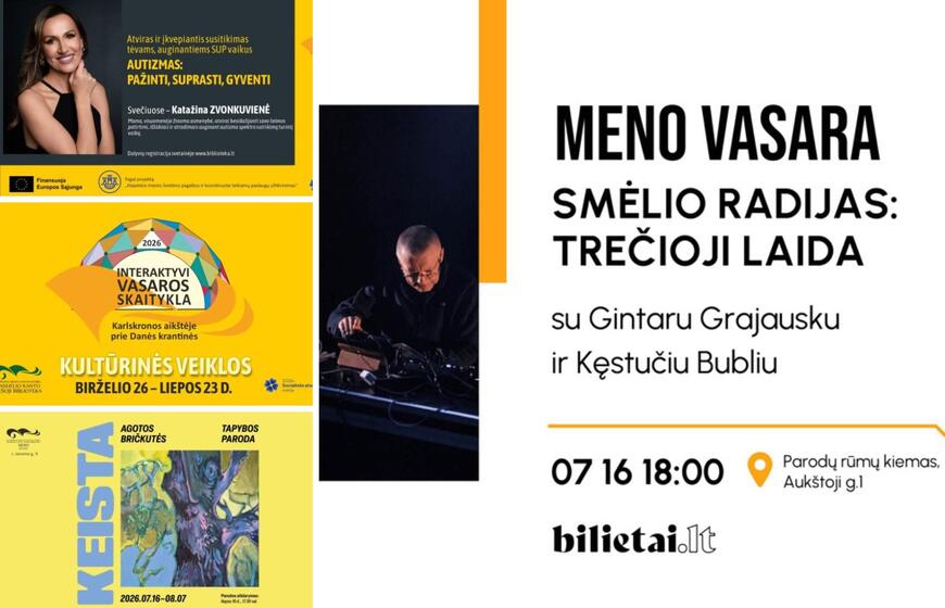 Renginiai Klaipėdoje ir aplink: ką veikti artimiausiomis dienomis