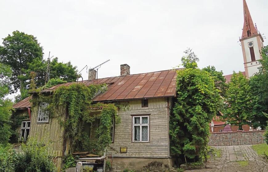 Dabartinio Vilniaus g. Nr. 7 sklypo vaizdas iš kiemo pusės į gatvę.