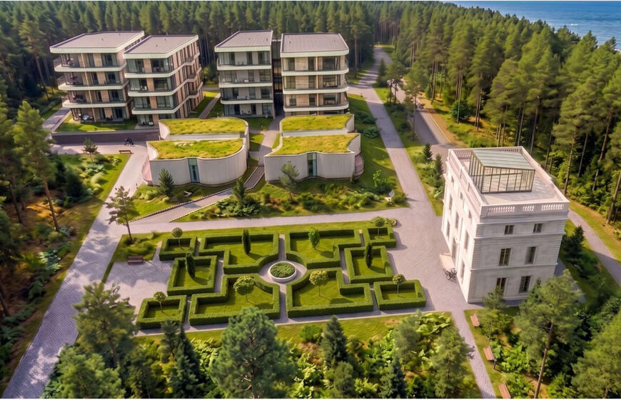 Palanga, nauji apartamentai, projektas