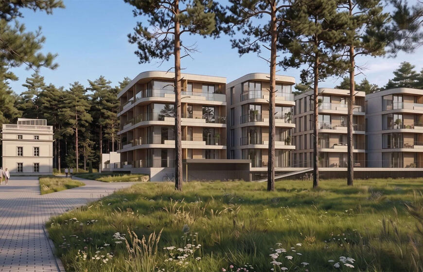 Palanga, nauji apartamentai, projektas