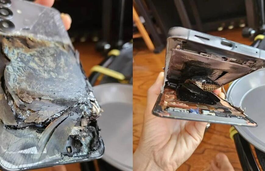 Išmaniojo telefono „Galaxy S25+“ užsidegimo pasekmės
