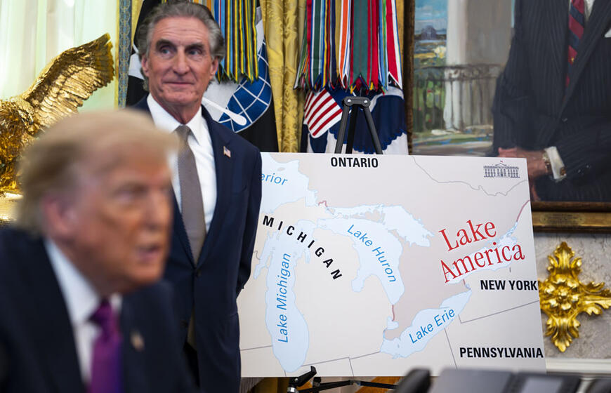 „Google“ pakluso Trumpui ir pakeitė Ontarijo ežero pavadinimą