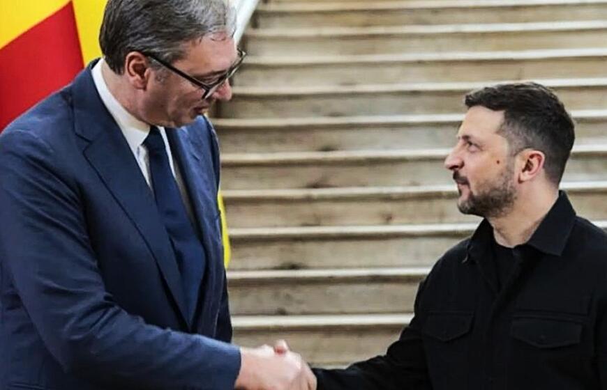 Zelenskis atvyko į Serbiją ir susitiko su VučičiumiZelenskis atvyko į Serbiją ir susitiko su Vučičiumi