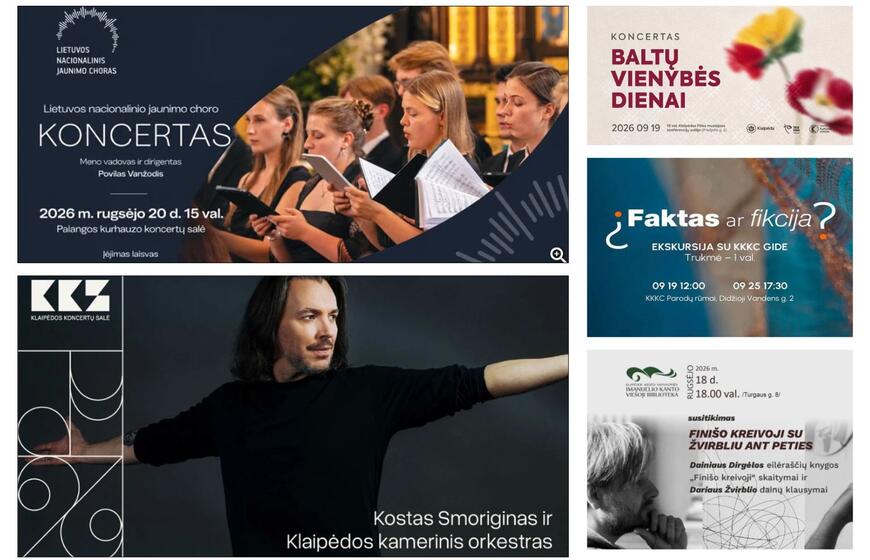 Renginiai Klaipėdoje ir aplink: ką veikti artimiausiomis dienomis