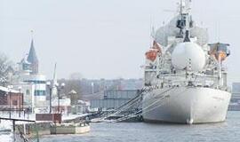 Pasaulinio vandenyno muziejus Kaliningrade statys jachtų uostą