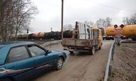 Kelią užtvėrė pervažoje palikti vagonai