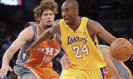 &quot;Lakers&quot; antrąkart nugalėjo &quot;Suns&quot; krepšininkus