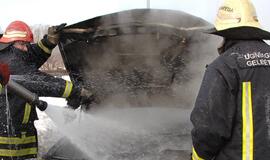 Sulupės gatvėje ugnis apgadino automobilį