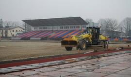 Gargždų "Bangos" stadiono remonto darbai