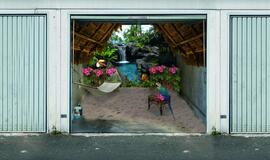 Vokiečiai siūlo originalų garažo vartų apipavidalinimą