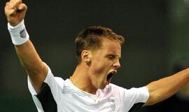 Tenisininkas R. Berankis nugalėjo 93-iąja pasaulio raketę