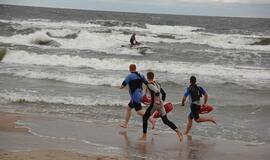 Antrojoje Melnragėje vyko gelbėtojų pratybos