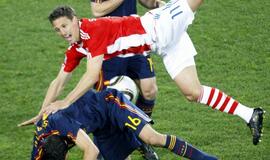 PAR 2010: Ispanijos rinktinė ketvirtfinalyje  įveikė Paragvajaus futbolininkus