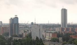 Žvilgsnis į Klaipėdą nuo bažnyčios bokšto