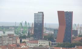 Žvilgsnis į Klaipėdą nuo bažnyčios bokšto