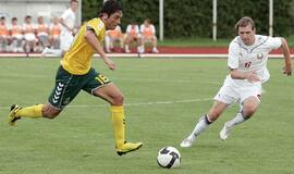 Lietuvos futbolininkai draugiškame mače pralaimėjo baltarusiams