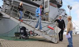 Klaipėdiečiai lankėsi karo laivuose