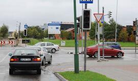 Judrios sankryžos šviesoforą "nukenksmino" elektrikai