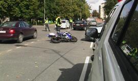 Avarija Klaipėdoje: minivenas susidūrė su motociklu