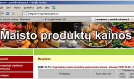 Naujasis interneto tinklalapis kviečia sekti maisto produktų kainas