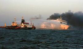 Vokietijoje degė Klaipėdos keltas "LISCO Gloria"