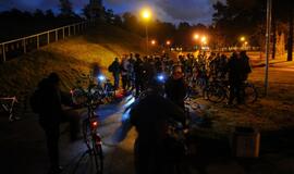 Klaipėdoje surengtas naktinis dviračių žygis