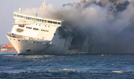 Vokietijoje degė Klaipėdos keltas "LISCO Gloria"