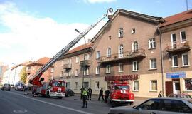 Uostamiesčio Minijos gatvėje - daugiabučio gaisras