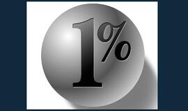 Europos centrinis bankas paliko galioti 1 proc. bazinę palūkanų normą