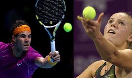 Pasaulio teniso čempionai - Rafaleis Nadalis ir Karolina Vozniaki