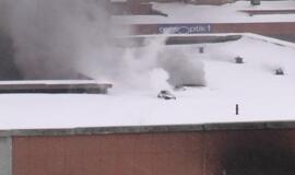 Gaisras apleistame pastate I. Simonaitytės gatvėje