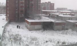 Gaisras apleistame pastate I. Simonaitytės gatvėje