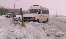 Klaipėdos sankryžoje nuverstas šviesoforas