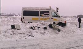 Klaipėdos sankryžoje nuverstas šviesoforas