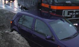 Šilutės plente susidūrė sunkvežimis ir lengvasis automobilis