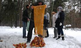 Klaipėdiečiai miško žvėreliams nešė maistą
