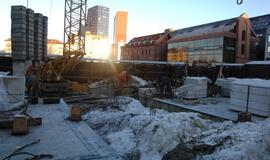 Kultūros ministras Klaipėdos dramos teatro statybvietėje