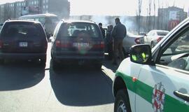 Avarija žiedinėje sankryžoje