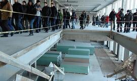 Klaipėdiečių ekskursija po statomą areną