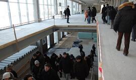 Klaipėdiečių ekskursija po statomą areną