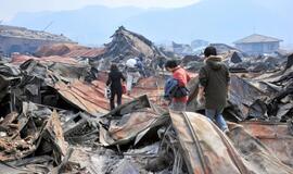 Vaizdai iš stichijų nusiaubtos Japonijos