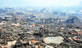 Vaizdai iš stichijų nusiaubtos Japonijos